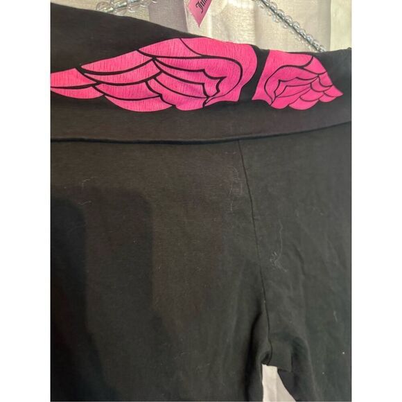 Victoria's Secret VS neon hot pink angel wings supermodel Yoga Leggings pants la - Picture 7 of 8